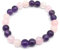 Domidora, Bracelets Douceur Et Réconfort Enfant Pierres Naturelles 6mm,Cadeau Enfant Lithothérapie (Angoisses, quartz rose et amethyste)