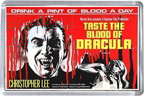 Hammer Horror Taste the Blood of Dracula Movie Poster Fridge Magnet 5 x 7.5 cm