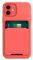 FRTMA Magnetic Card Holder Compatible with iPhone 12/Pro/Max/Mini, Silicone Sleeve Magnetic Wallet Case for MagSafe, (Pink Citrus)