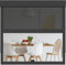 CLIP'N'SHADE Grau - Aussenrollo gegen Hitze, Jalousie, Sichtschutz und Abdunkelung für Fenster, Hitzeschutz Rollo ohne Bohren (Breite: 70 cm, Höhe: 91-142 cm, Transparent)