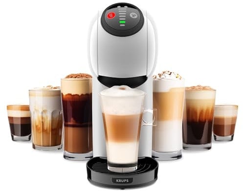 KRUPS Cafetera Multibebidas de Cápsulas Dolce Gusto Genio S, rápida y fácil de usar, disfruta de una gran variedad de bebidas calientes y frías, Blanca, KP2401MX