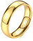 Zakk Ring Damen Herren 2mm 4mm 6mm Titan Poliert Schmal Ringe Verlobungsringe Ehering Hochzeitsringe (Gold-6mm, 60 (19.1))
