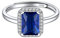 ChicSilver Silber Damenring Fingerring mit Quadrat Tansanit Gebursstein Damen Mädchen verstellbarer Ring mit Zirkonia für Braut Mama Schwester