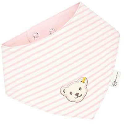 Steiff Unisex Baby Basic Halstuch GOTS, Silver PINK, One Size