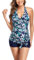 Maillot De Bain Maternité,Maillot De Bain Femme Tankini avec Culotte Maillots 2 PièCe Push Up EléGant Plage Floral Maternité Beachwear Tankini pour Grossesse Encein Bathing Suit