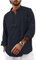 YAOBAOLE Men's Linen Shirt Long Sleeve Button Up Shirts Casual Henley Shirts Tops Navy 3XL
