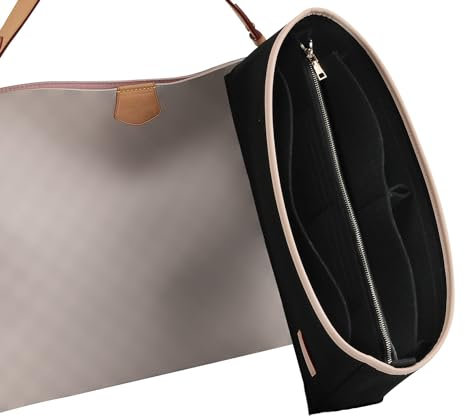 Doxo Geldbörsen-Organizer-Einsatz und Bodenformer, Filz-Handtasche und Tragetasche, passend für LV Graceful MM More (Schwarz, SL)