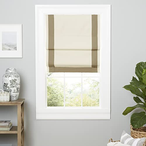 Exclusive Home Frontera Lampenschirm, 100% verdunkelnd, 58,4 x 162,6 cm, Natur/Taupe
