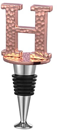 Miicol Wine Stopper, Prosecco Stopper, Wine Bottle Stopper, Personalised Champagne Stopper, Funny Prosecco Gift, Wine Lovers Gift for Prosecco, Wine, Champagne, Letter H