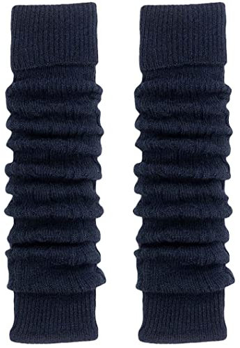 TODO Warme Stulpen Damen mit Wolle - Weich, Flexibel, Lang. Beinwärmen für Winter, Legwarmer Damen. (Marineblau)