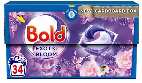 Bold All-in-1 Washing Liquid Capsules Exotic Bloom, Pack of 34