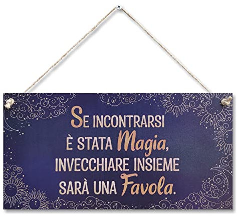 CARISPIBET Se incontrarsi | segni decorativi sull'amore segni di benvenuto decorazioni per la casa di ispirazione decorazioni interne 15 x 30 cm