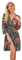 PrinStory Damen Bademantel Leichter Frauen Morgenmantel V-Ausschnitt Kimono Robe Gestrickt Lässig Morgenrock (Blumendruck Blumen Schwarz, XL)