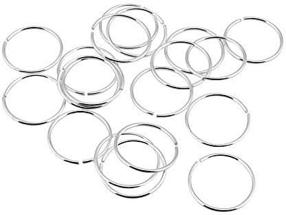Red Crimson Pack of 20 Thin 925 Sterling silver Plain nose rings (6.00)
