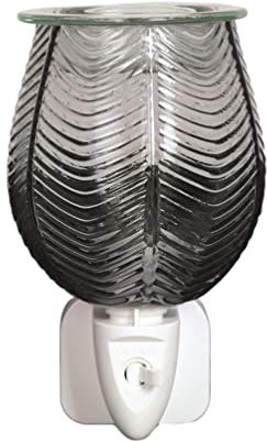 Aroma Grey Lustre Ribbed Plug In Wax Melt Warmer