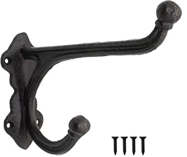 Fuxxer Eisen Wandhaken 21x13 cm Deko Haken Blumenampel schwarz/braun