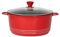 Die Cast Stockpot - Aluminium Non Stick Coating Cooking Pot -Induction Stock Pot with Tempered Glass Lid with Steam Vent -Dishwasher Safe- (20-24- 28-32 cm) (32cm, Red)