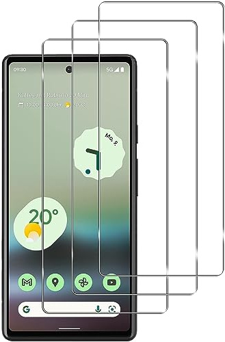 3 Pièces KELOLIN Verre Trempé Protection écran pour Google Pixel 6a 9H Dureté, sans Bulles, Anti Rayures, Haute Définition Protection Ecran compatible Google Pixel 6a