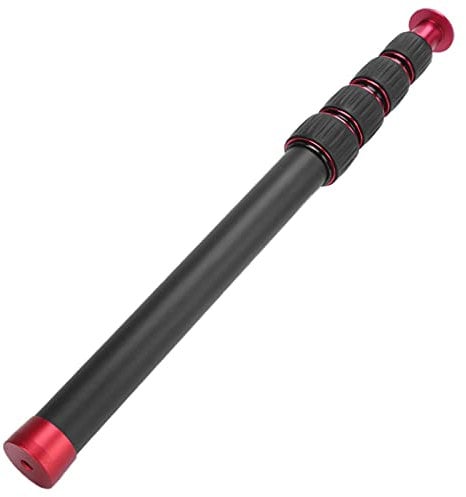 Manbily Camera Monopod Tripod Extension Rod LR255 Aluminum Alloy Mount Tube, Adjustable Height, Universal Accessory, Knob Lock System, Powerful Loading, Black