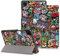 DINGGUAGUA Custodia per Samsung Galaxy Tab A9 8.7 Pollici SM-X115 Tablet, Ultra-sottile Cover con Funzione Supporto,Graffiti