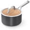 Ninja Extended Life 20cm Ceramic Saucepan with lid, Non-Stick (No PFAs, PFOAs, Lead or Cadmium), Induction Compatible, Stainless Steel Handle, Oven Safe to 285°C, Terracotta & Grey, CW90220UK