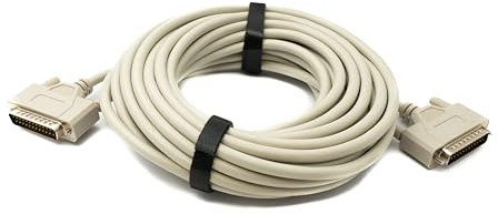 System-S D Sub Kabel 10 m 25 Pin Stecker zu Stecker RS530 Adapter in Grau
