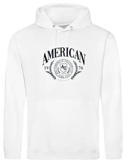 AMERICAN COLLEGE USA Felpa con Cappuccio Maglione Sweatshirt Unisex-Bambini e Ragazzi