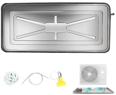 SBCWH Air Conditioner Drain Pan Kit, Stainless Steel Condensate Drain Pad Air Conditioner Water Drip Tray, for Universal Split Air Conditioner Heat Pump Systems (Color : 3-5P, Size : 3m Hose)