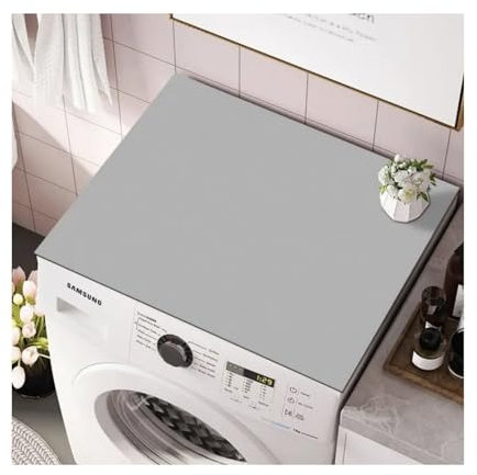 Protection Supérieure pour Lave-Linge Et Sèche-Linge, tapis lavable en machine,à séchage rapide et antidérapante, pour cuisine, buanderie, dessus machine a laver, tapis de machine à laver (60*60 cm)