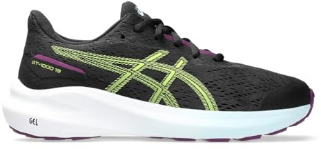 Asics GT-1000 13 GS Sneaker, Black Safety Yellow, 36 EU