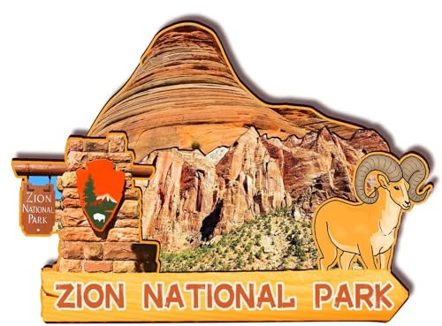 Orlaybar Zion National Park Utah (UT) Amerika, dekorativer Magnet, 3D-Kühlschrank, Stadt, Reise, Souvenir, Touristengeschenke, handgefertigtes Handwerk, Kühlschrankmagnet, Heimdekoration -648