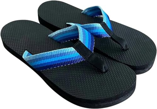 Fransande Versteckte Penis-Flops, lässige Sommer-Strand-Freely-Serie, bequeme, rutschfeste Sandale, Parodie, lustige, neuartige Design-Flip-Flops, Schaumgummi-Hausschuhe (Blue,45)