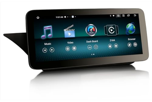 Erisin 12.3 Zoll 8GB+128GB Android 14 Autoradio mit GPS Navigation für Mercedes E-Klasse W212 S212 NTG 4.5 Unterstützt CarPlay Android Auto Bluetooth 5.0 WiFi DAB+ USB DSP 4G TPMS Lenkradsteuerung