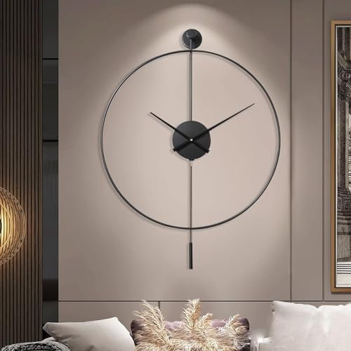 GERHWASH Moderne Analoge Wanduhr Ø50cm – Lautloses Quarzwerk mit Minimalistischem Runddesign für Schlafzimmer, Wohnzimmer, Küche & Büro – Leicht Ablesbare Zeiger, Skandinavisches Design