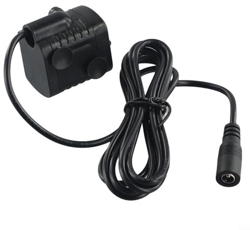 EasyByMall Solar Amphibious Submersible Water Pump, DC12V, 300L/H, Black