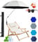 Ombrello per sedia con morsetto, universale, regolabile, 58,4 cm, UPF 50+, protezione dai raggi UV, clip su ombrello, clip su ombrellone per sedia a rotelle, ombrellone per patio, sedie da spiaggia,