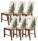 Bseical 6 x Stuhlhussen Weihnachten, Weihnachts Stuhlhussen, Universal Stuhlbezug, Stuhlbezug FüR Weihnachten, Weihnachtsstuhlhussen für Esszimmer, Abendessen, Weihnachten Party Besteck Deko (A)