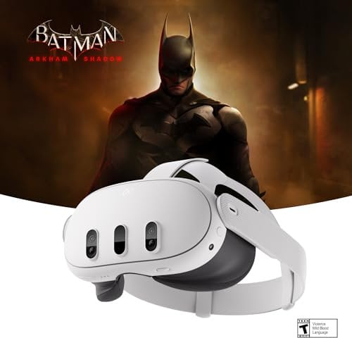 Meta Quest 3 512GB - El Más Poderoso - Experiencias Definitivas de Realidad Mixta - Incluye Batman: Arkham Shadow y 3 Meses de Prueba de Quest+