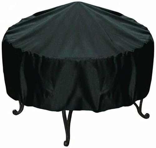Daaxing Housse de barbecue ronde, housse de table de bol d'extérieur, housse de brasero ronde, housse de brasero portable et étanche, housse de brasero ronde pour foyer de jardin (120 x 20 cm)