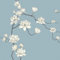 Fiula Selbstklebende Tapete Blumen 44CMx5M Blau-Grau Beige Blumetapete Tapeten Klebefolie Wandtapete Wasserdicht Vinyl Klebetapete Dekor Möbelfolie für Wohnzimmer Schlafzimmer Vintage Florale Tapete