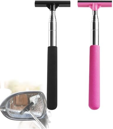 2 limpiacristales para coche, limpiaparabrisas telescópicos, limpiaparabrisas de espejo retrovisor para coche, limpiaparabrisas de ducha, limpiaparabrisas de baño, longitud de extensión de hasta 98 cm