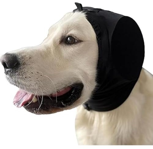 YEHOOM Dog Ear Muffs for Noise Cancelling and Hearing Protection - Winter Headphones for Dogs (Black, Small)