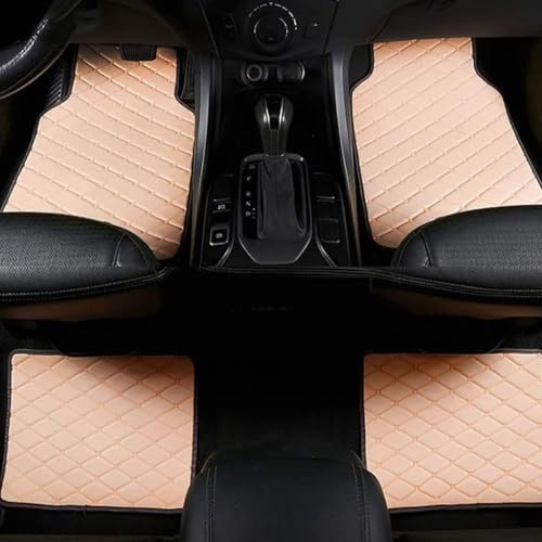Auto Leder FußMatten für Mercedes-Benz S klass w220 1998-2005 (Long wheelbase), Allwetter Fussmatten Teppichschutzmatte Kratzfest Automatten Set,D-Beige