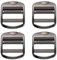 SUIKIHUM 4 Pack Metal Ladder Lock Buckle, 3/4 Tri-Glide Slider Buckle Adjustable, Strap Buckle Zinc Alloy for Backpack, Gunmetal