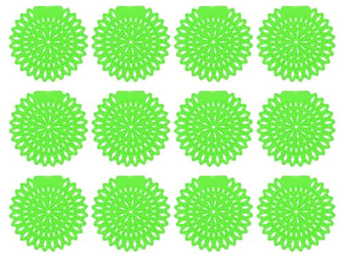QUARKZMAN 12Pcs Écran Urinoir Désodorisant, Galets Urinoir Parfumés Anti-Éclaboussures Protection Contre Les Odeurs Tapis Urinoir Toilettes Et Salle De Bain, Vert