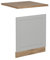 Vicco Geschirrspülblende R-Line, Geschirrspüler Fronttür, Weiß Landhaus, 60 cm, AP Eiche