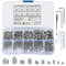 350 viti a testa sferica conica, M3/M4/M5/M6/M8, set di viti a esagono incassato in acciaio inox, con 5 chiavi a brugola