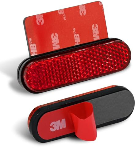 polarmotor Rückstrahler Motorrad Mini 70×20×8mm Reflektor Hinten 2 Stück E4-geprüft mit Aluminiumlegierung Platte selbstklebend