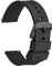 WOCCI 15mm Bracelet de Montre Silicone pour Femme et Homme avec Boucle Noire (Noir)