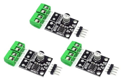 3 unidades DRV8871 Módulo de controlador 1.5 A 2 canales H puente DC engranaje motor controlador placa compatible con impresora 3D Arduino 3,6 A PWM módulo de control, función de protección integrada
